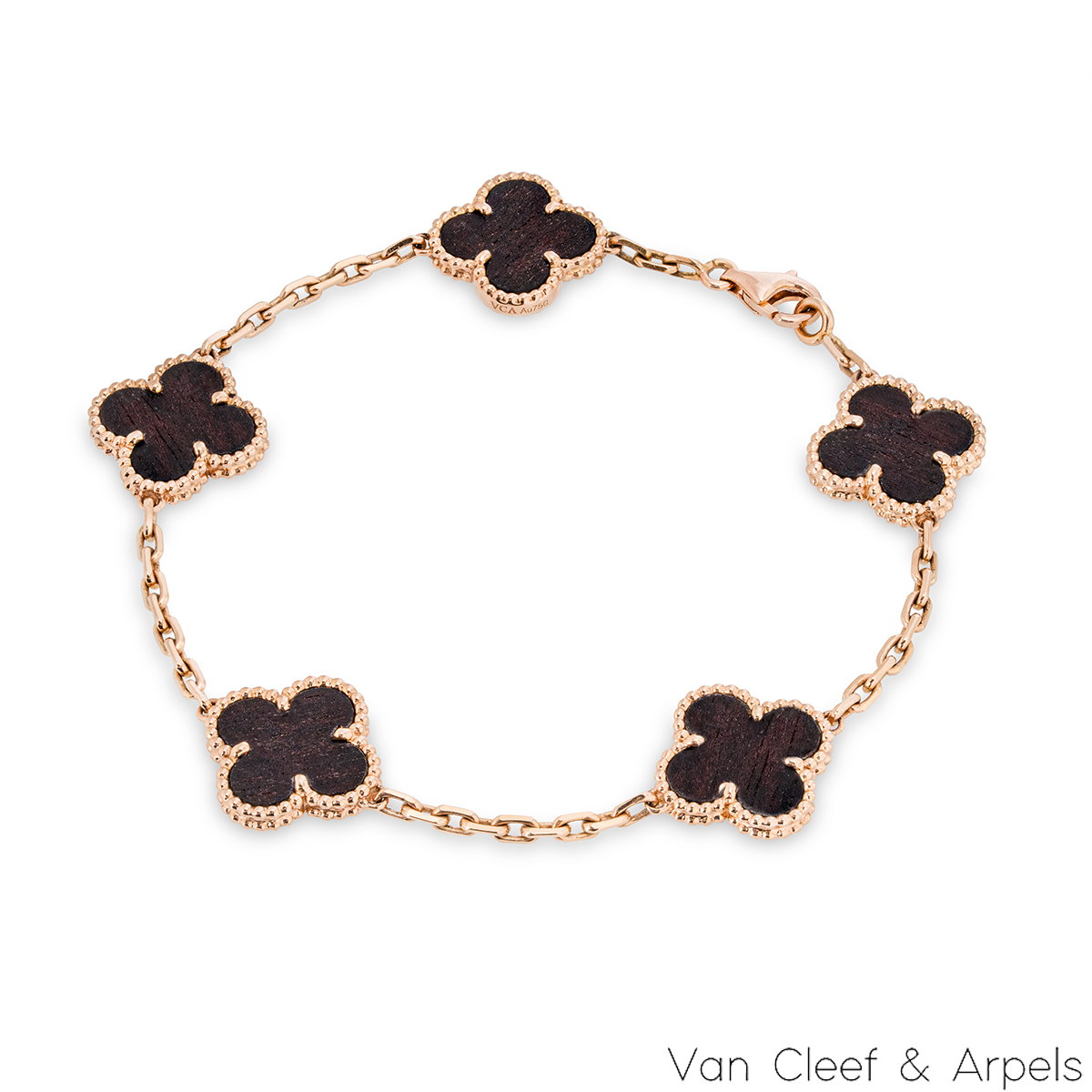 Van Cleef & Arpels Limited Edition Letterwood Vintage Alhambra Bracelet